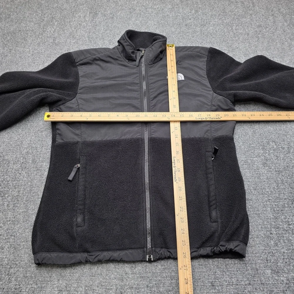 The North‎ Face Denali Jacket Girls XL Black Polartec Fleece Full Zip Youth Coat
